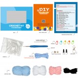 Kids Crochet Toy Ornament Penguin Material Pack Kit Wobbles Crochet Animal Diy Crochet Kits