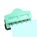 Office Pink Color Metal T Shape Paper Hole Mushroom Punch for Craft